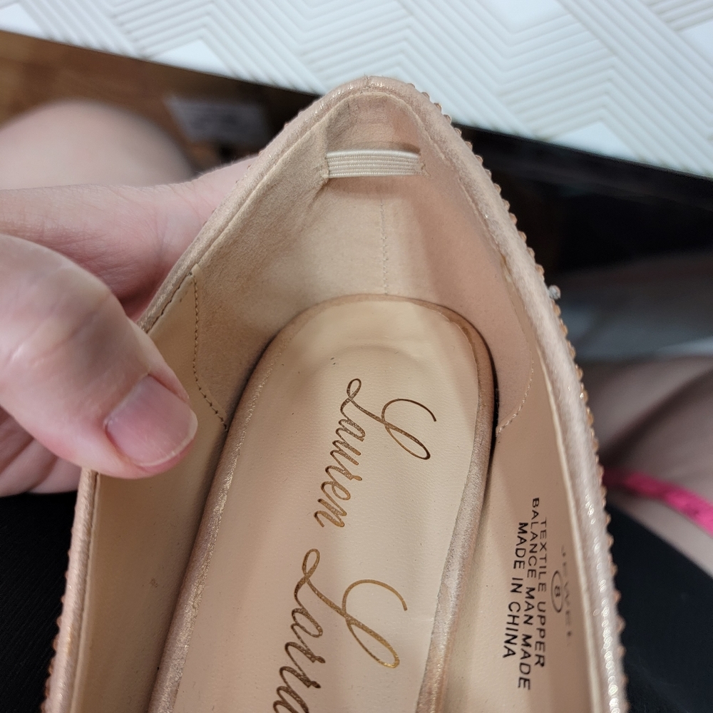 Lauren Lorraine Sparkling Rose Gold Heels - Picture 9 of 9